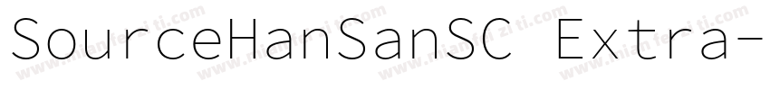 SourceHanSanSC Extra字体转换